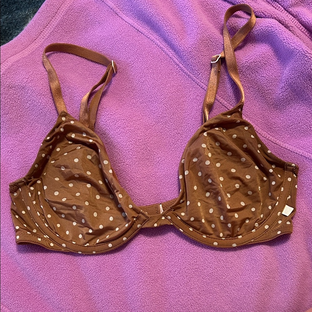 Victoria's Secret Brown Polka Dot Bra